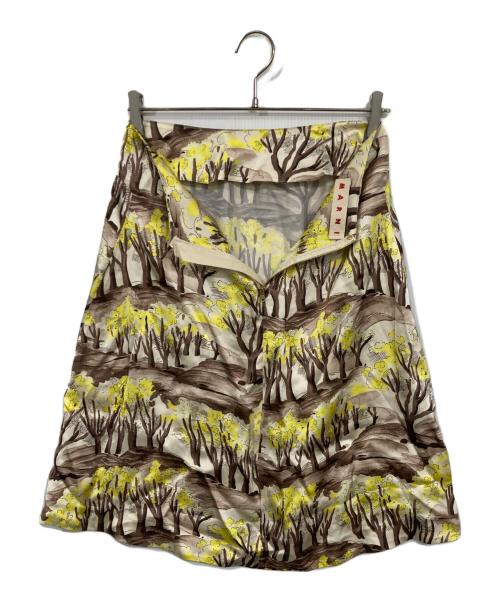 MARNI（マルニ）MARNI (マルニ) プリントスカート イエロー サイズ:38の古着・服飾アイテム