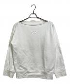 MARNIマルニ）の古着「ロゴスウェット　ラグラン　パイル」｜ホワイト