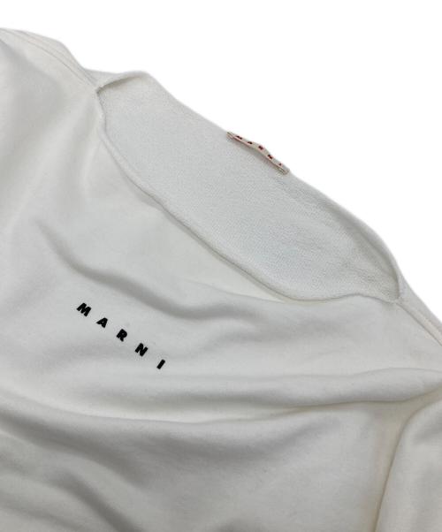 MARNI（マルニ）MARNI (マルニ) ロゴスウェット　ラグラン　パイル ホワイト サイズ:36の古着・服飾アイテム