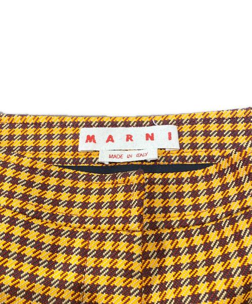 MARNI（マルニ）MARNI (マルニ) クロップドパンツ オレンジ×ボルドー サイズ:40の古着・服飾アイテム