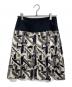 PRADA（プラダ）の古着「ボックスプリーツプリントスカート　柄スカート　デザインスカート　イタリア製」｜ブラック