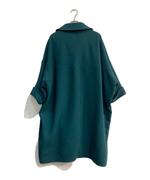 ANYA HINDMARCH（アニヤ・ハインドマーチ）ANYA HINDMARCH (アニヤ・ハインドマーチ) ブローチ付ステンカラーコート グリーン サイズ:ｆｒｅｅの古着・服飾アイテム