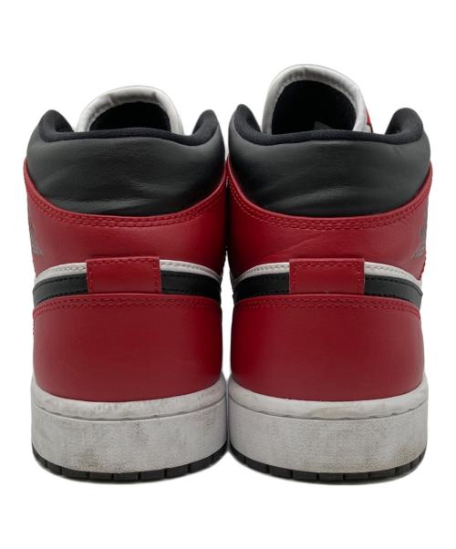 NIKE（ナイキ）NIKE (ナイキ) AIR JORDAN 1 MID ブラック×レッド サイズ:27.5の古着・服飾アイテム