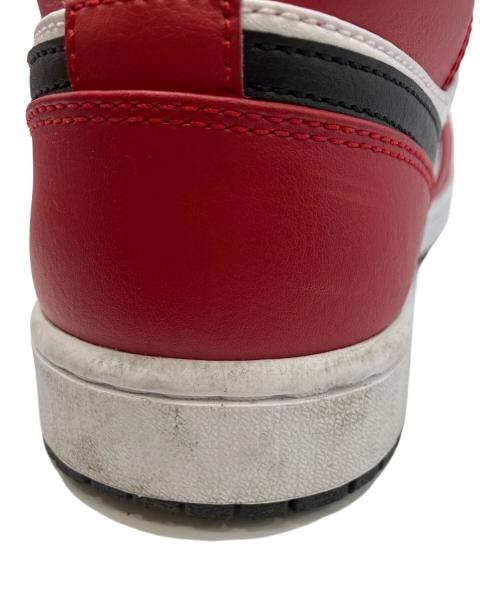NIKE（ナイキ）NIKE (ナイキ) AIR JORDAN 1 MID ブラック×レッド サイズ:27.5の古着・服飾アイテム