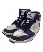 NIKEナイキ）の古着「Jordan 1 High OG」｜ホワイト×ネイビー