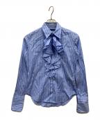 RALPH LAURENラルフローレン）の古着「フリルシャツ」｜ブルー