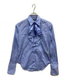 RALPH LAUREN（ラルフローレン）の古着「フリルシャツ」｜ブルー