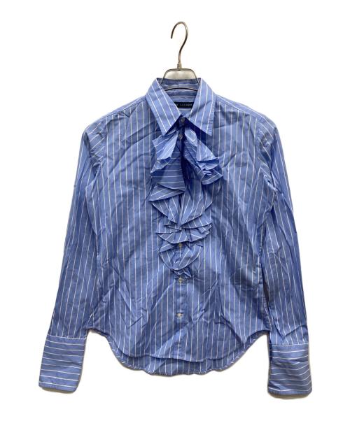 RALPH LAUREN（ラルフローレン）RALPH LAUREN (ラルフローレン) フリルシャツ ブルー サイズ:キッズ4の古着・服飾アイテム