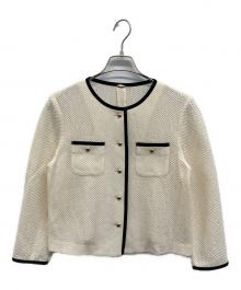 NOLLEY'S sophi（ノーリーズソフィー）の古着「ウォッシャブルラッセルカーデジャケット」｜アイボリー