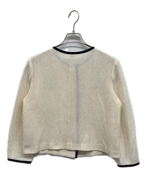 NOLLEY'S sophi（ノーリーズソフィー）NOLLEY'S sophi (ノーリーズソフィー) ウォッシャブルラッセルカーデジャケット アイボリー サイズ:38の古着・服飾アイテム