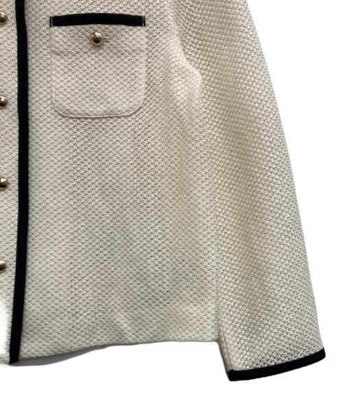 NOLLEY'S sophi（ノーリーズソフィー）NOLLEY'S sophi (ノーリーズソフィー) ウォッシャブルラッセルカーデジャケット アイボリー サイズ:38の古着・服飾アイテム