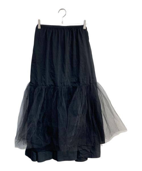 1er Arrondissement（プルミエ アロンディスモン）1er Arrondissement (プルミエ アロンディスモン) 2WAYチュールギャザースカート　B1042AFS006 ブラック サイズ:Freeの古着・服飾アイテム