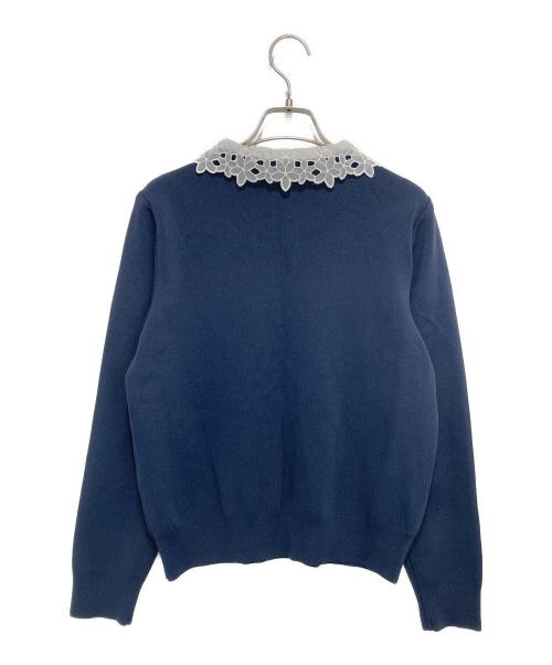 Leilian（レリアン）Leilian (レリアン) 付け襟2WAYニット ネイビー サイズ:11の古着・服飾アイテム