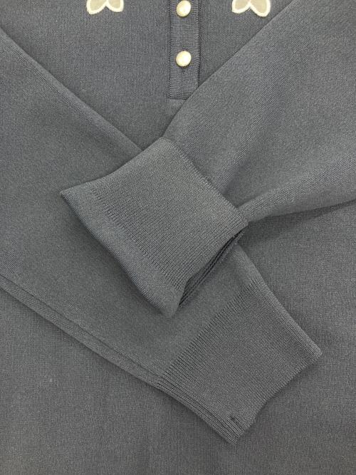Leilian（レリアン）Leilian (レリアン) 付け襟2WAYニット ネイビー サイズ:11の古着・服飾アイテム