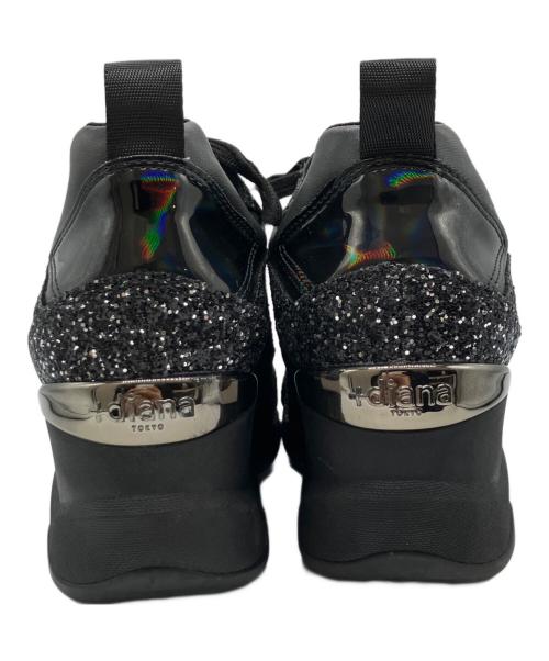 +diana tokyo（プラスダイアナ）+diana tokyo (プラスダイアナ) ヒールアップスニーカー ブラック サイズ:24㎝の古着・服飾アイテム