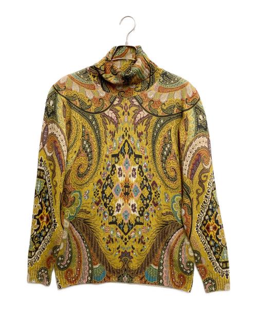 ETRO（エトロ）ETRO (エトロ) 総柄ニット イエロー サイズ:Sの古着・服飾アイテム