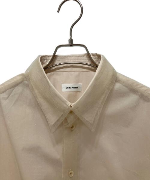 Chika Kisada（チカ キサダ）Chika Kisada (チカ キサダ) チュールシャツ ベージュ サイズ:SIZE1の古着・服飾アイテム