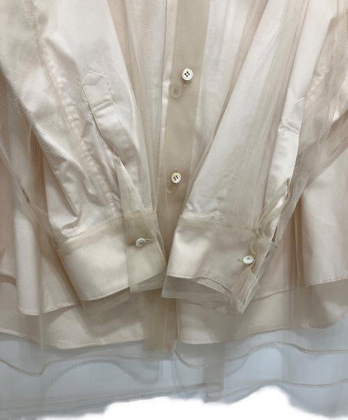 Chika Kisada（チカ キサダ）Chika Kisada (チカ キサダ) チュールシャツ ベージュ サイズ:SIZE1の古着・服飾アイテム