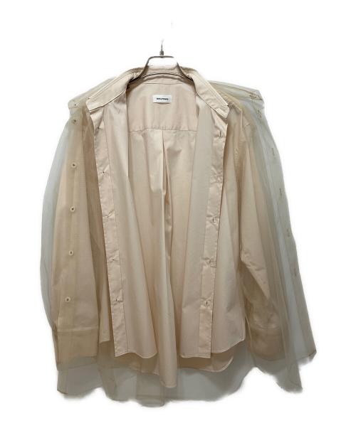 Chika Kisada（チカ キサダ）Chika Kisada (チカ キサダ) チュールシャツ ベージュ サイズ:SIZE1の古着・服飾アイテム
