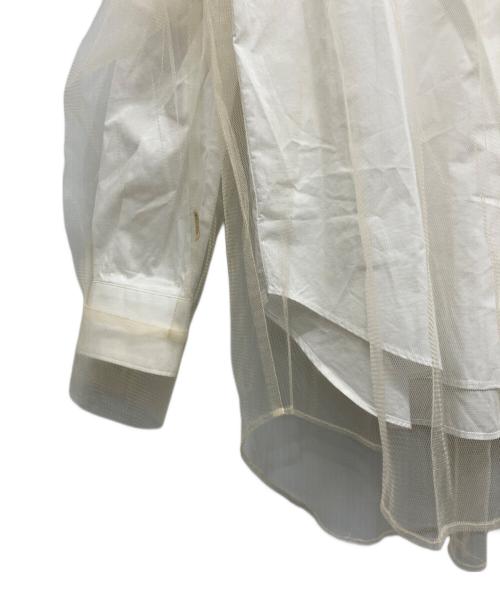 Chika Kisada（チカ キサダ）Chika Kisada (チカ キサダ) チュールシャツ ホワイト サイズ:1の古着・服飾アイテム