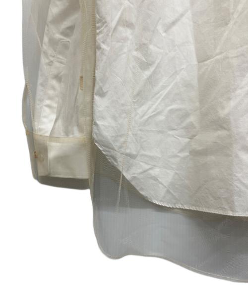 Chika Kisada（チカ キサダ）Chika Kisada (チカ キサダ) チュールシャツ ホワイト サイズ:1の古着・服飾アイテム