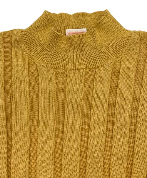 MAISON EUREKA（メゾンエウレカ）MAISON EUREKA (メゾンエウレカ) STRIPE RIB MOCK NECK イエロー サイズ:FREEの古着・服飾アイテム