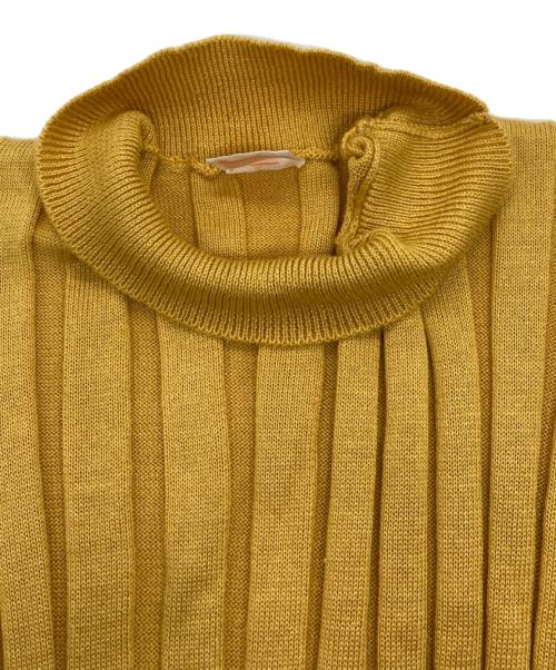 MAISON EUREKA（メゾンエウレカ）MAISON EUREKA (メゾンエウレカ) STRIPE RIB MOCK NECK イエロー サイズ:FREEの古着・服飾アイテム