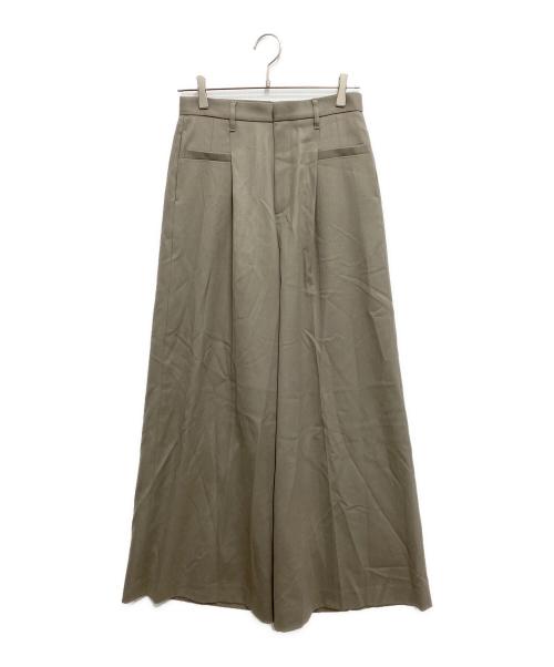 AKIRA NAKA（アキラナカ）AKIRA NAKA (アキラナカ) Terese wide tuck PT/タックワイドパンツ オリーブ サイズ:2の古着・服飾アイテム