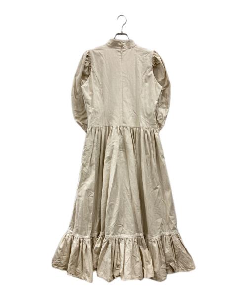 foufou（フーフー）foufou (フーフー) ハイネックギャザードレス ワンピース ベージュ サイズ:1の古着・服飾アイテム