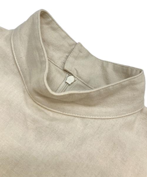 foufou（フーフー）foufou (フーフー) ハイネックギャザードレス ワンピース ベージュ サイズ:1の古着・服飾アイテム