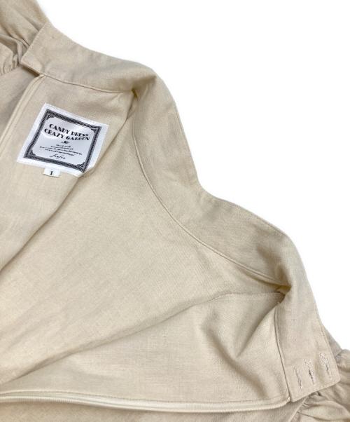 foufou（フーフー）foufou (フーフー) ハイネックギャザードレス ワンピース ベージュ サイズ:1の古着・服飾アイテム