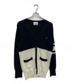 Vivienne Westwood manヴィヴィアン ウェストウッド マン）の古着「オーブ刺繍ツートーンカーディガン」｜ブラック