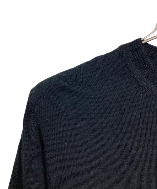 Vivienne Westwood man（ヴィヴィアン ウェストウッド マン）Vivienne Westwood man (ヴィヴィアン ウェストウッド マン) オーブ刺繍クルーネックニット　長袖ニット　ウールニット　日本製 ブラック サイズ:44の古着・服飾アイテム