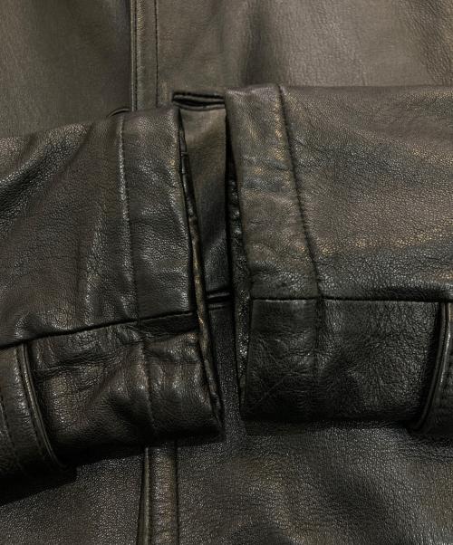 BURBERRY BLACK LABEL（バーバリーブラックレーベル）BURBERRY BLACK LABEL (バーバリーブラックレーベル) レザーコート ブラック サイズ:Lの古着・服飾アイテム