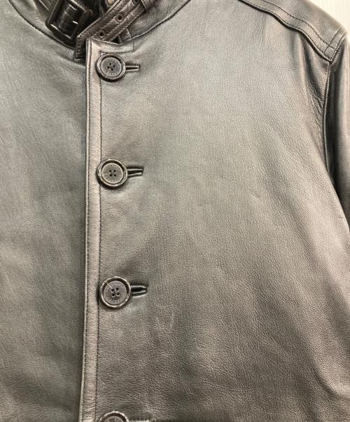 BURBERRY BLACK LABEL（バーバリーブラックレーベル）BURBERRY BLACK LABEL (バーバリーブラックレーベル) レザーコート ブラック サイズ:Lの古着・服飾アイテム