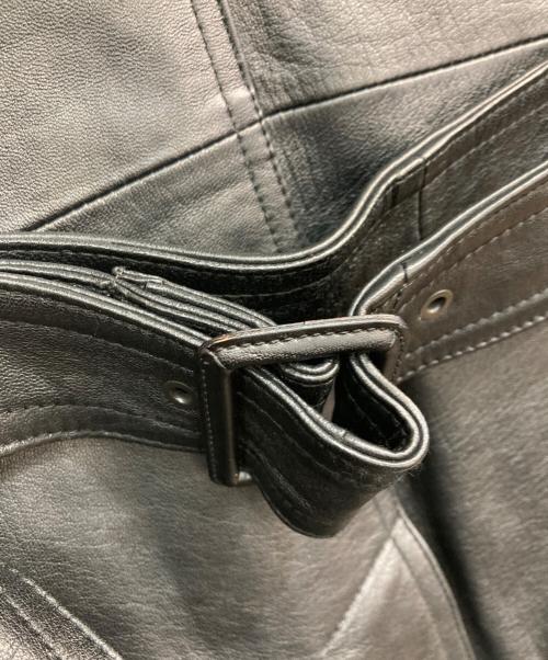 BURBERRY BLACK LABEL（バーバリーブラックレーベル）BURBERRY BLACK LABEL (バーバリーブラックレーベル) レザーコート ブラック サイズ:Lの古着・服飾アイテム