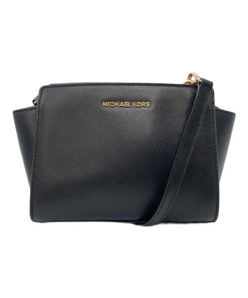 MICHAEL KORS（マイケル・コース）MICHAEL KORS (マイケル・コース) ショルダーバッグ　セルマ SELMA メッセンジャーバッグ  クロスボディ サッチェル 斜めがけ　ミニバッグ　通勤　通学 ブラック サイズ:実寸参照の古着・服飾アイテム