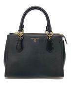 MICHAEL KORSマイケル・コース）の古着「MARILYN ミディアム サフィアーノレザー サッチェル　ハンドバッグ　セレモニー　フォーマル　通勤　通学」｜ブラック