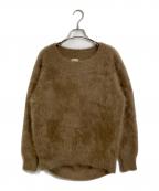 VERMEIL par ienaヴェルメイユ パー イエナ）の古着「チャイニーズラクーンニット　ラグランニット　ウール混ニット　ゆったり」｜ブラウン