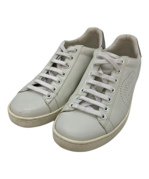 GUCCI（グッチ）GUCCI (グッチ) エース インターロッキングスニーカー ホワイト サイズ:23.5cmの古着・服飾アイテム