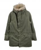 yves salomonイヴサロモン）の古着「ラビットファーライナーモッズコート　ロングコート」｜オリーブ