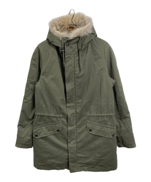 yves salomon（イヴサロモン）yves salomon (イヴサロモン) ラビットファーライナーモッズコート　ロングコート オリーブ サイズ:48の古着・服飾アイテム