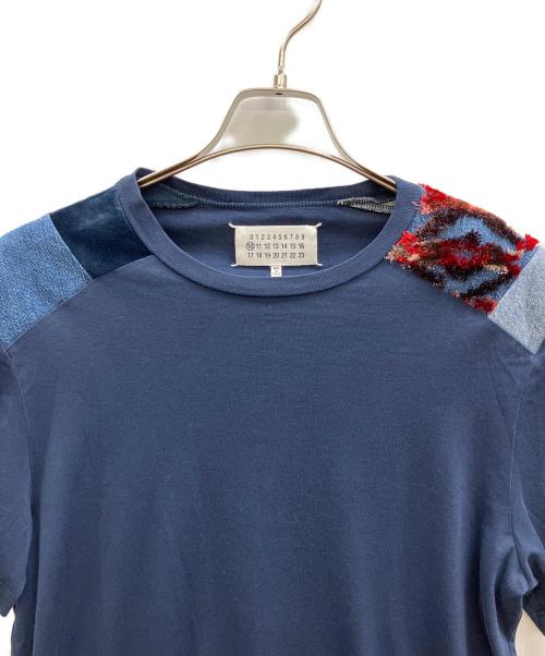 Maison Margiela（メゾンマルジェラ）Maison Margiela (メゾンマルジェラ) 切り替えTシャツ ネイビー サイズ:48の古着・服飾アイテム