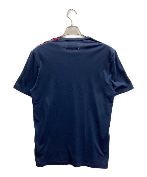 Maison Margiela（メゾンマルジェラ）Maison Margiela (メゾンマルジェラ) 切り替えTシャツ ネイビー サイズ:48の古着・服飾アイテム