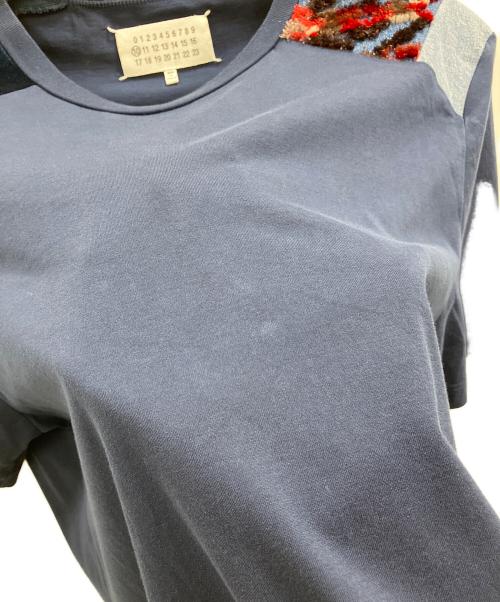 Maison Margiela（メゾンマルジェラ）Maison Margiela (メゾンマルジェラ) 切り替えTシャツ ネイビー サイズ:48の古着・服飾アイテム