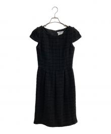 Rene（ルネ）の古着「ツイードワンピース」｜ブラック