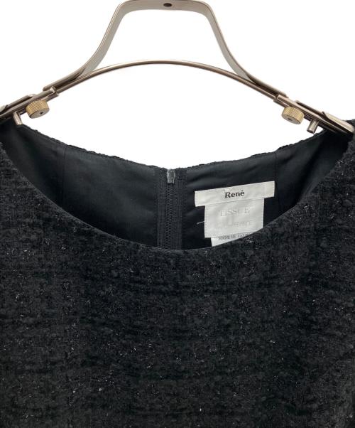 Rene（ルネ）Rene (ルネ) ツイードワンピース ブラック サイズ:36の古着・服飾アイテム