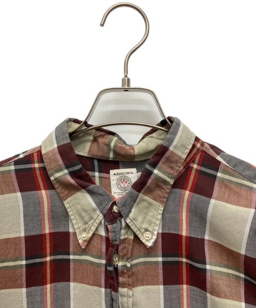 ARROW（アロー）ARROW (アロー) 60sヴィンテージチェックシャツ レッド サイズ:XLの古着・服飾アイテム