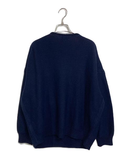 POLO RALPH LAUREN（ポロ・ラルフローレン）POLO RALPH LAUREN (ポロ・ラルフローレン) ブリオンロールネックニット　ウールニット　ビーズ刺繍ニット ネイビー サイズ:XL 未使用品の古着・服飾アイテム