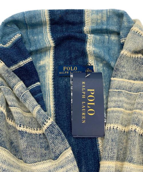 POLO RALPH LAUREN（ポロ・ラルフローレン）POLO RALPH LAUREN (ポロ・ラルフローレン) コットンデザインカーディガン インディゴ サイズ:Ｍの古着・服飾アイテム